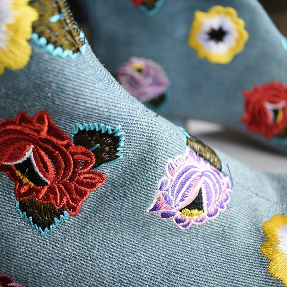 Betsey Johnson Twiggy Denim Floral Bootie - Picture 3 of 8